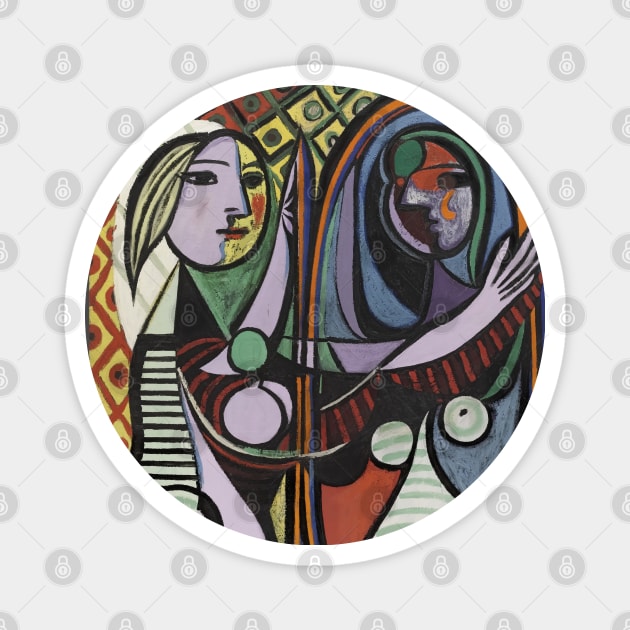 Girl Before A Mirror, 1932, Pablo Picasso Magnet by SteelWoolBunny